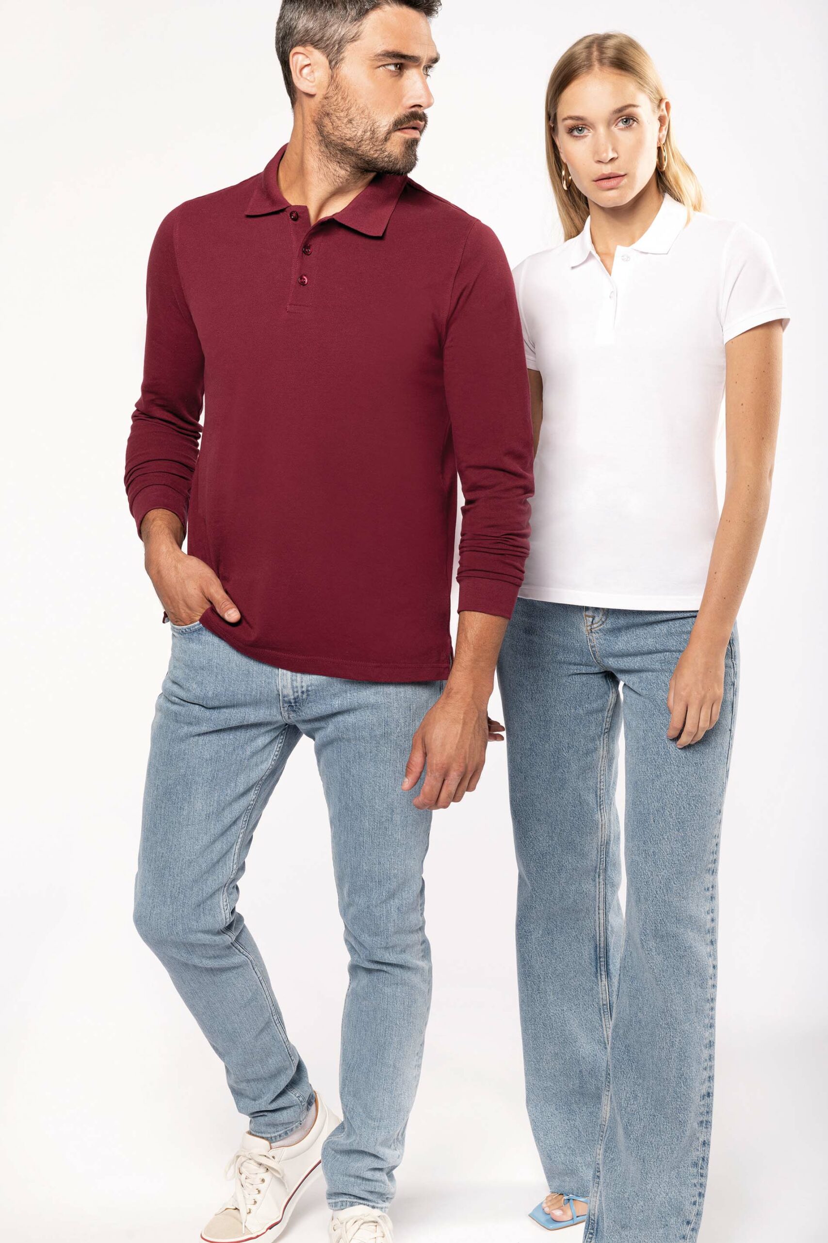 Men's long-sleeved polo shirt - Image 22