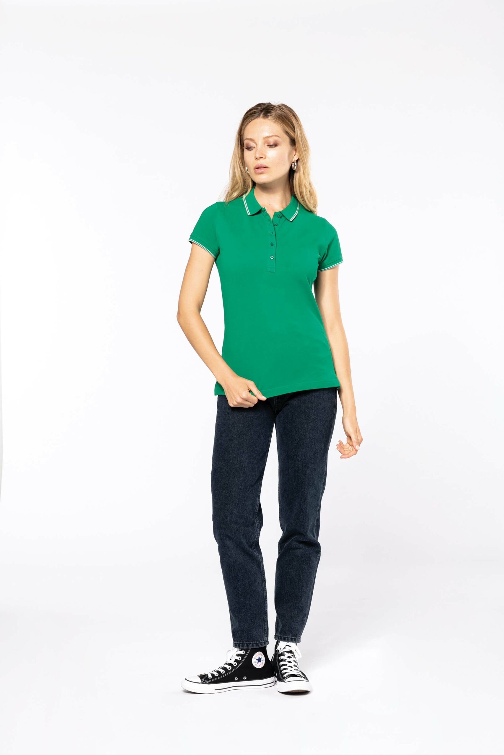 Ladies' short-sleeved polo shirt
