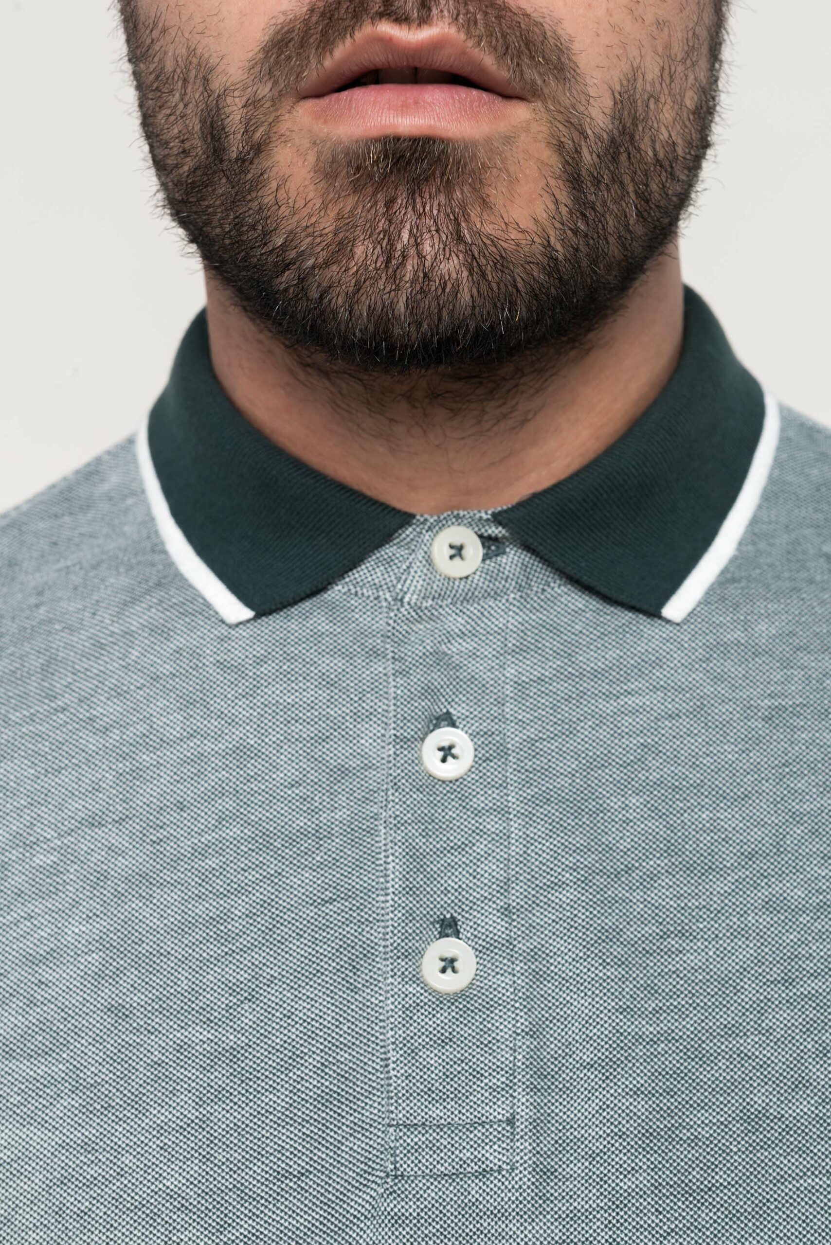 Men's two-tone marl polo shirt - Image 3