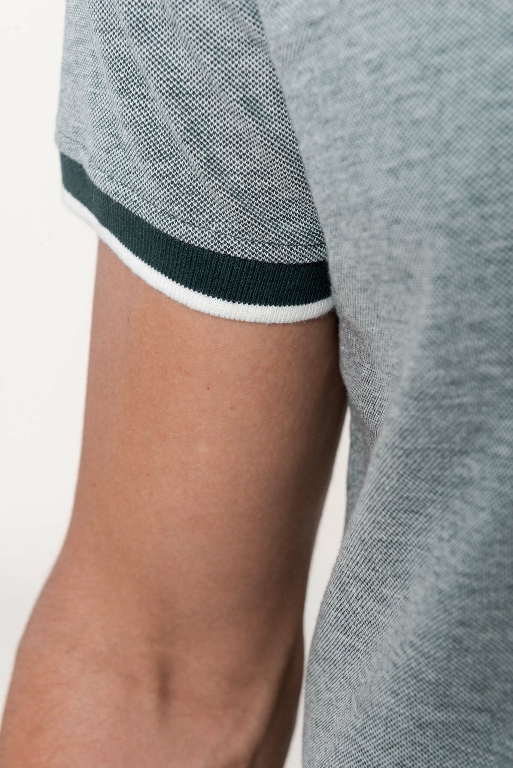 Men's two-tone marl polo shirt - Image 4