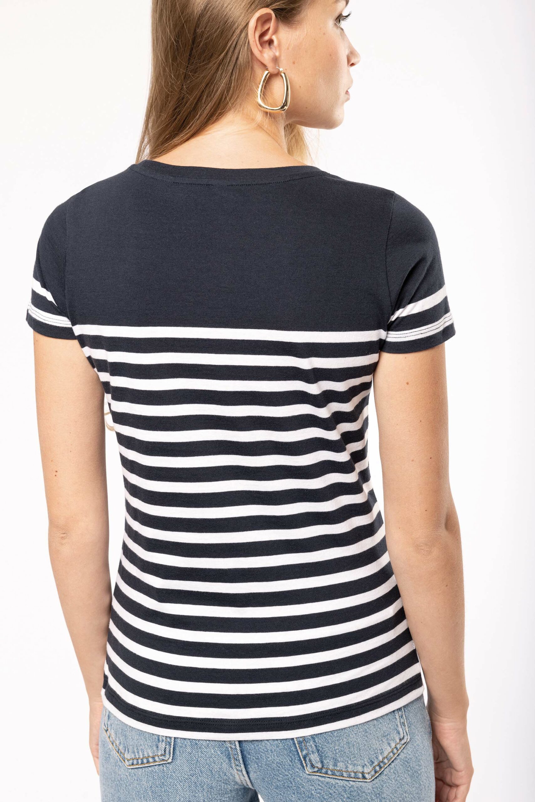 Ladies’ Organic crew neck sailor T-shirt - Image 5