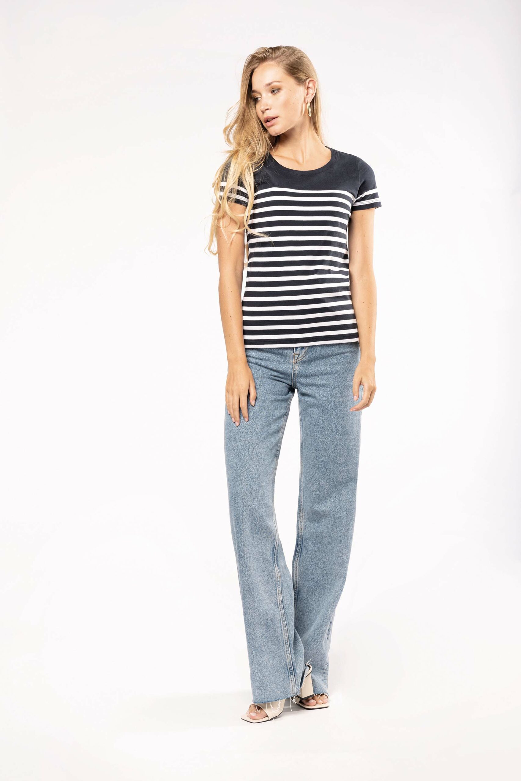 Ladies’ Organic crew neck sailor T-shirt - Image 10