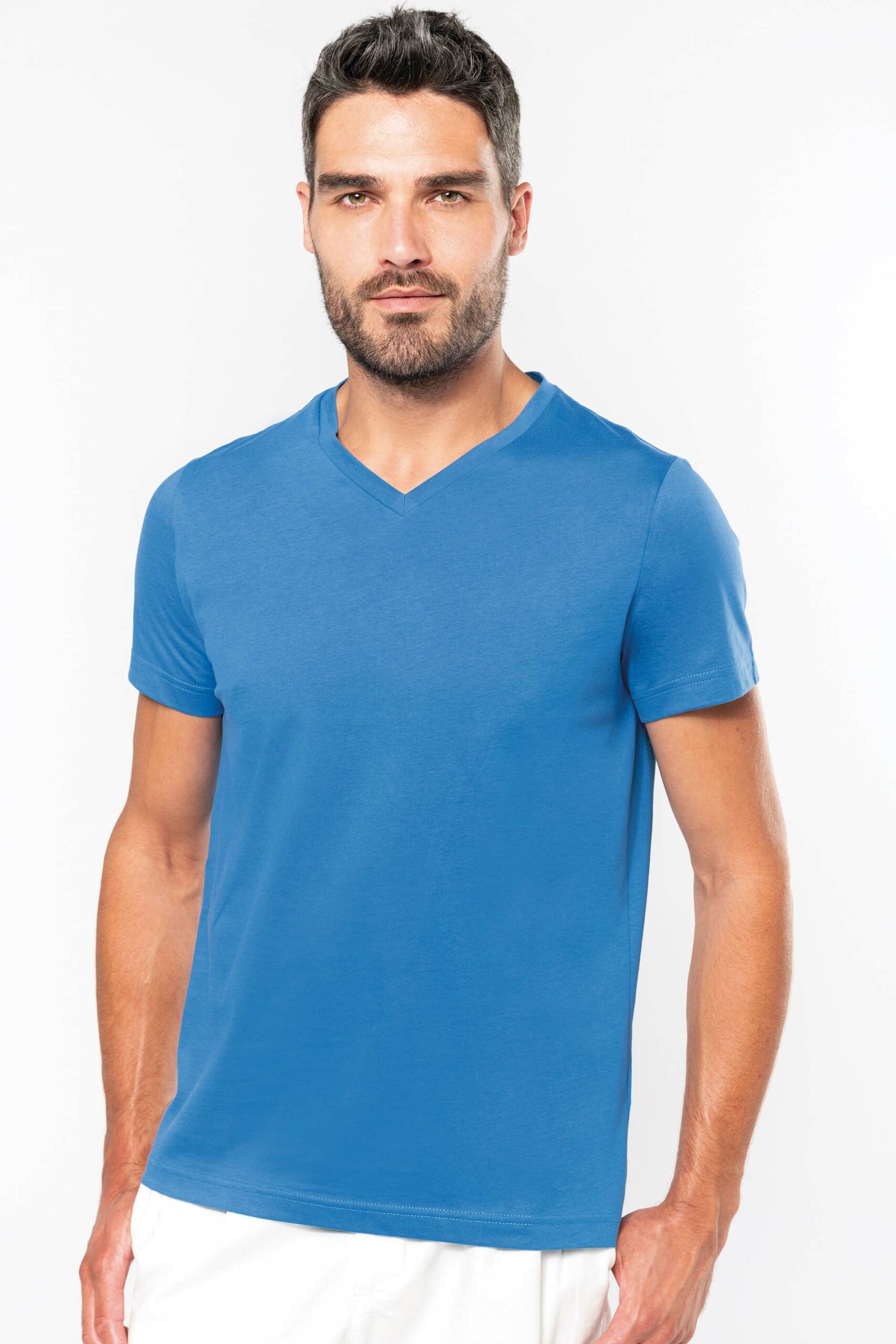 Men's short-sleeved V-neck T-shirt - Image 2