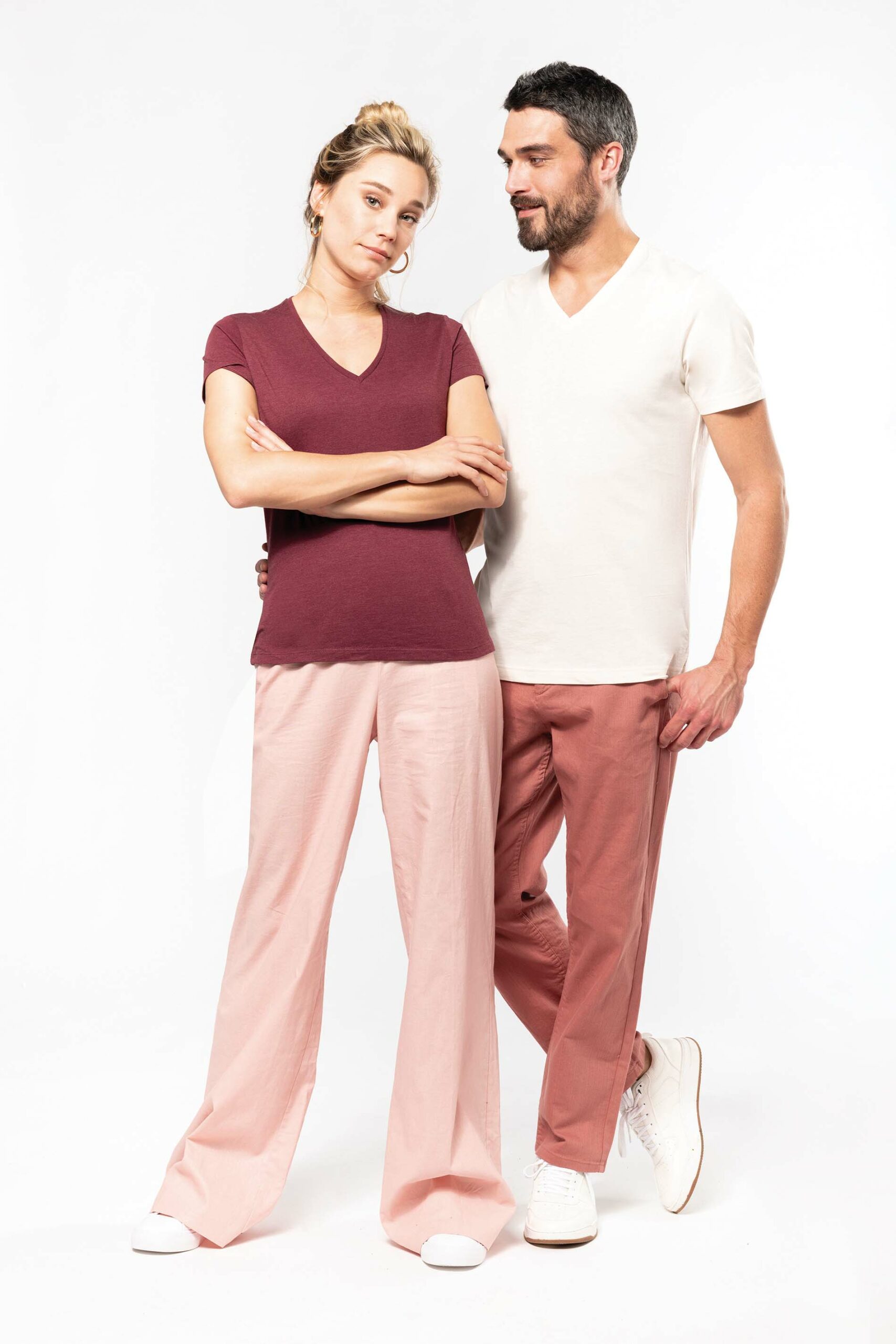 Men's organic cotton V-neck T-shirt - Image 7